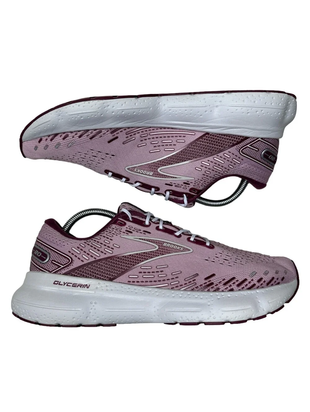 Brooks Glycerin 20 Womens 10 B Shoes Pink Running Walking Gym **No Insoles**